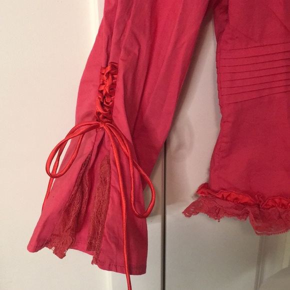 Poetry | Red Lace & Ruffles Top - Picture 6 of 13